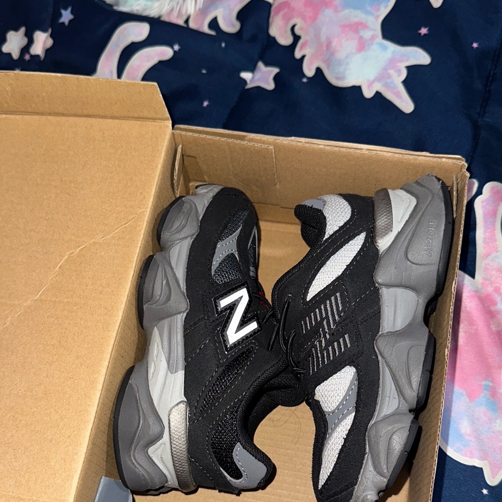 Kids Black and Gray Sneakers
